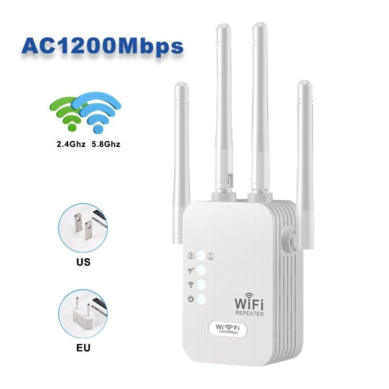 AC1200mbps dual band wifi repeater 2.4G Long Range Extender 5G Signal Amplifier WiFi Repetidor